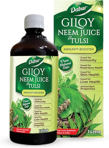 Dabur Giloy Neem Juice Tulsi Immunity Booster 1L